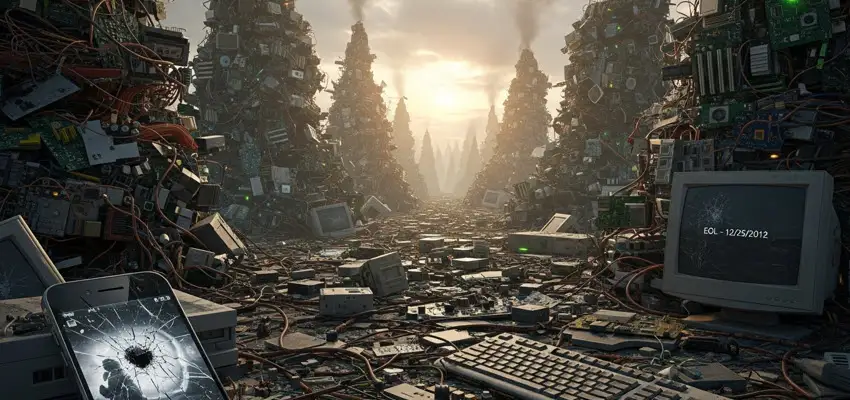 The electronic waste problem related to AI.