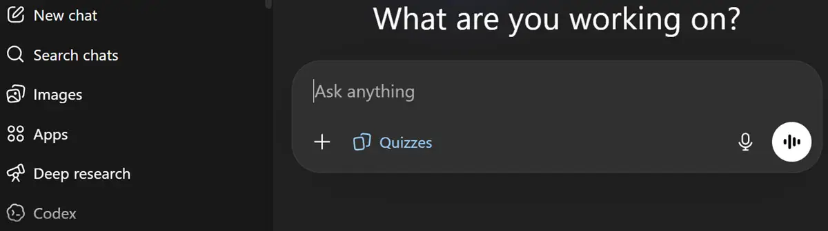 Come usare ChatGPT: la ‘barra laterale’.