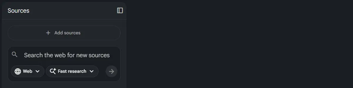 How to use NotebookLM: the ‘Sources’ section.