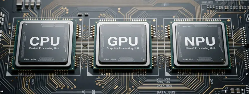 CPU, GPU and NPU: Three Chips, Three Complementary ‘Missions’.